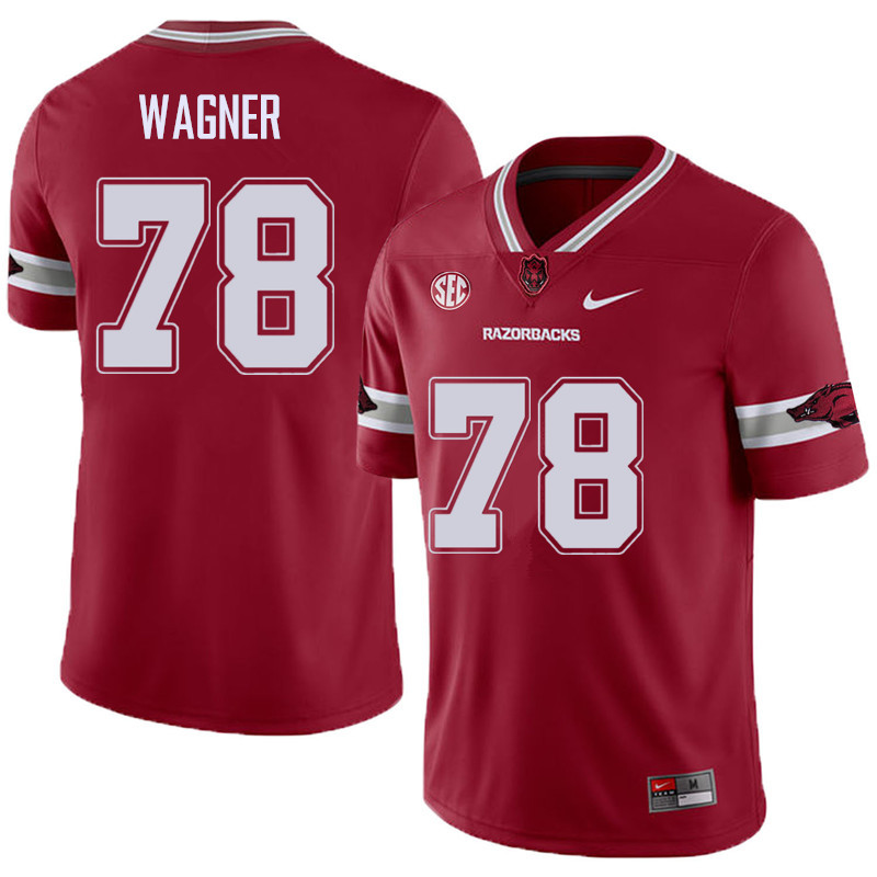 Men #78 Dalton Wagner Arkansas Razorback College Football Alternate Jerseys Sale-Cardinal